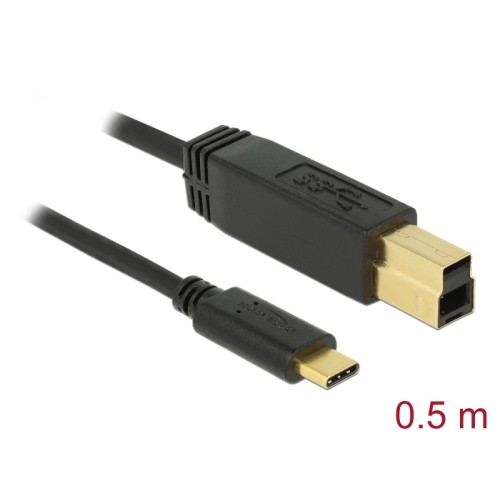 Delock USB 3.1 Gen 2 (10 Gbps) cable Type-C to Type-B 0.5 m