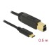 Delock USB 3.1 Gen 2 (10 Gbps) cable Type-C to Type-B 0.5 m