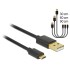 Delock Data and Fast Charging Cable USB 2.0 Type-A male > USB 2.0 Type Micro-B male 3 pieces set black