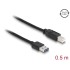 Delock Cable EASY-USB 2.0 Type-A male > USB 2.0 Type-B male 0,5 m black