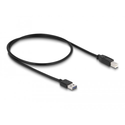 Delock Cable EASY-USB 2.0 Type-A male > USB 2.0 Type-B male 0,5 m black