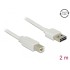 Delock Cable EASY-USB 2.0 Type-A male > USB 2.0 Type-B male 2 m white