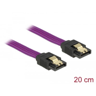Delock SATA 6 Gb/s Cable 20 cm violet