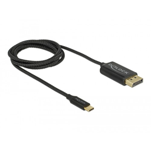 Delock USB cable Type-C to DisplayPort (DP Alt Mode) 4K 60 Hz 1 m coaxial