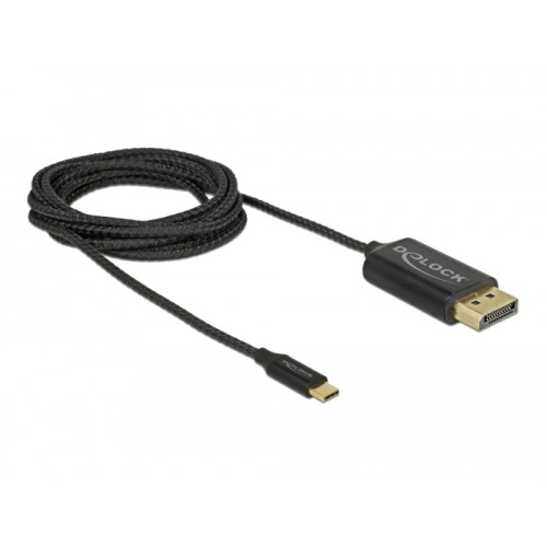 Delock USB cable Type-C to DisplayPort (DP Alt Mode) 4K 60 Hz 2 m coaxial