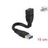 Delock Cable USB 3.0 Type-A male > USB 3.0 Type-A female ShapeCable 0.15 m