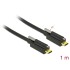 Delock Cable SuperSpeed USB 10 Gbps (USB 3.1 Gen 2) USB Type-C™ male > USB Type-C™ male with screw on top 1 m black