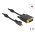 Delock Cable mini DisplayPort 1.2 male with screw  DVI male 4K Active black 2 m