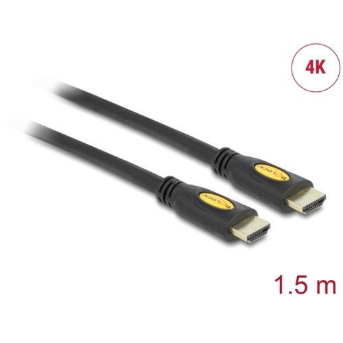 Delock Cable High Speed HDMI with Ethernet - HDMI-A male  HDMI-A male 4K 1.5 m