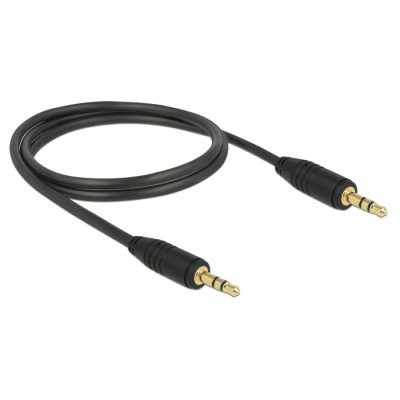 Delock Stereo Jack Cable 3.5 mm 3 pin male  male 1 m black 2