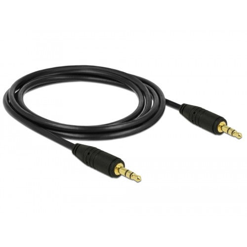 Delock Stereo Jack Cable 3.5 mm 3 pin male > male 2 m black