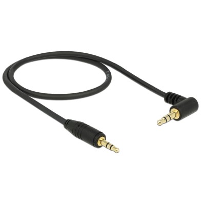 Delock Stereo Jack Cable 3.5 mm 3 pin male  male angled 0.5 m black 2