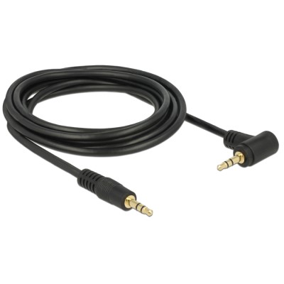 Delock Stereo Jack Cable 3.5 mm 3 pin male  male angled 3 m black 2