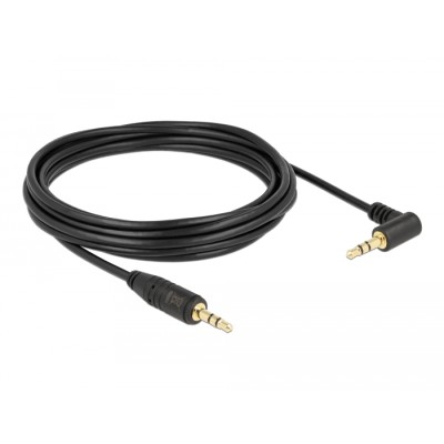 Delock Stereo Jack Cable 3.5 mm 3 pin male  male angled 5 m black 2