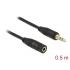 Delock Stereo Jack Extension Cable 3.5 mm 3 pin male  female 0.5 m black