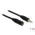 Delock Stereo Jack Extension Cable 3.5 mm 3 pin male  female 1 m black