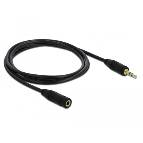 Delock Stereo Jack Extension Cable 3.5 mm 3 pin male  female 1 m black