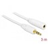 Delock Stereo Jack Extension Cable 3.5 mm 3 pin male-female 3 m white