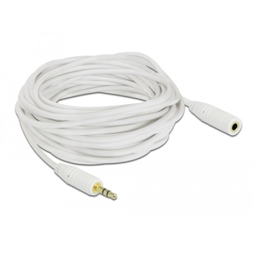 Delock Stereo Jack Extension Cable 3.5 mm 3 pin male  female 5 m white