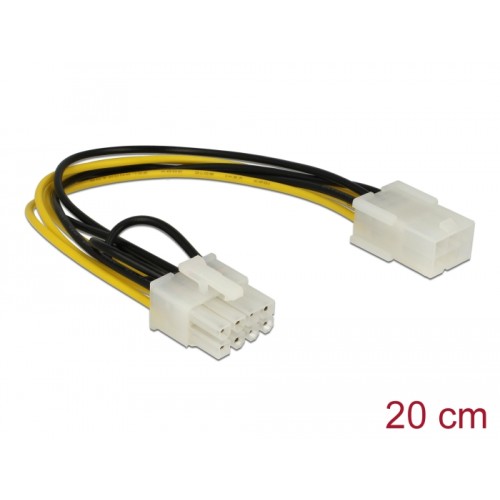 Delock Power Cable PCI Express 6 pin female-PCI Express 8 pin male 20 cm