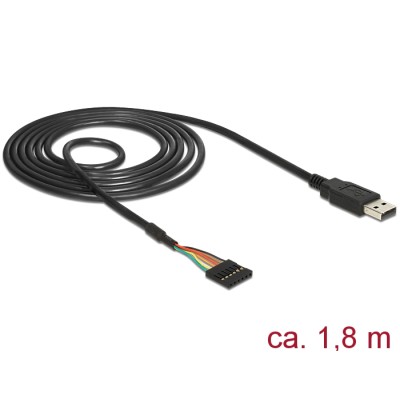 Delock Converter USB 2.0 male  TTL 6 pin pin header female 1.8 m (5 V) 2