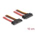 Delock Extension cable SATA 6 Gb/s 22 pin plug-SATA 22 pin receptacle (5 V + 12 V) 10 cm