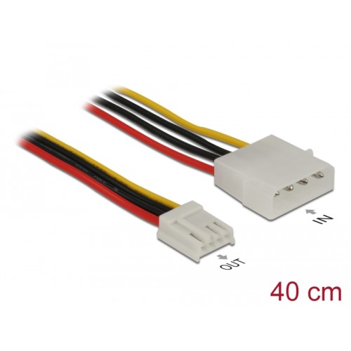 Delock Power Cable 4 pin male > 4 pin floppy female 40 cm