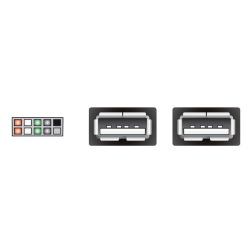 Delock USB Cable Pin header female -2 x USB 2.0 type-A female 40 cm