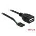 Delock USB Cable Pin header female-USB 2.0 type-A female 40 cm