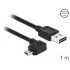 Delock Cable EASY-USB 2.0 Type-A male > EASY-USB 2.0 Type Micro-B male angled left / right 1 m black
