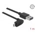 Delock Cable EASY-USB 2.0 Type-A male > EASY-USB 2.0 Type Micro-B male angled up / down 1 m black