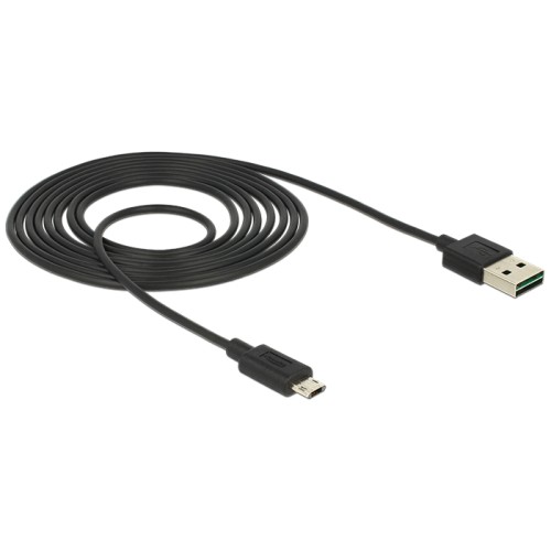 Delock Cable EASY-USB 2.0 Type-A male > EASY-USB 2.0 Type Micro-B male 2 m black