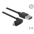 Delock Cable EASY-USB 2.0 Type-A male > EASY-USB 2.0 Type Micro-B male angled up / down 2 m black