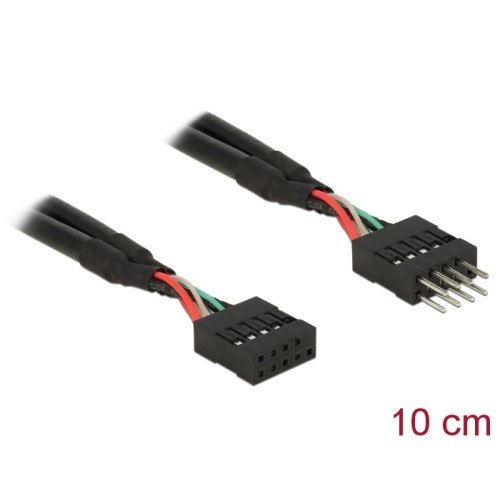 Delock USB 2.0 Pin header Extension Cable 10 pin male / female 10 cm