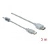 Delock Extension cable USB 2.0 Type-A male > USB 2.0 Type-A female 3 m transparent