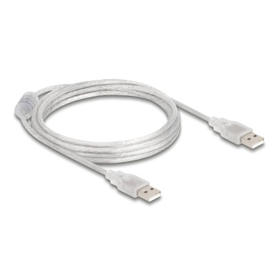 Delock Cable USB 2.0 Type-A male > USB 2.0 Type-A male 2 m transparent 2