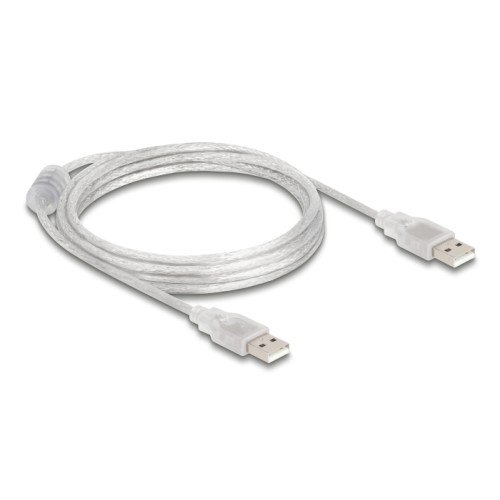 Delock Cable USB 2.0 Type-A male > USB 2.0 Type-A male 2 m transparent