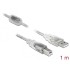 Delock Cable USB 2.0 Type-A male > USB 2.0 Type-B male 1 m transparent