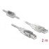 Delock Cable USB 2.0 Type-A male > USB 2.0 Type-B male 2 m transparent