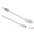 Delock Cable USB 2.0 Type-A male > USB 2.0 Mini-B male 1 m transparent