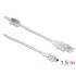 Delock Cable USB 2.0 Type-A male > USB 2.0 Mini-B male 1.5 m transparent