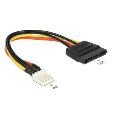 Delock Power Cable SATA 15 pin receptacle > 4 pin floppy male 15 cm 2