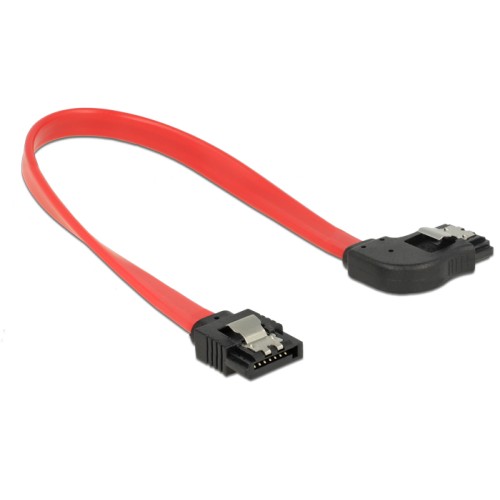 Delock SATA 6 Gb/s Cable straight to right angled 20 cm red