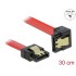 Delock SATA 6 Gb/s Cable straight to downwards angled 30 cm red