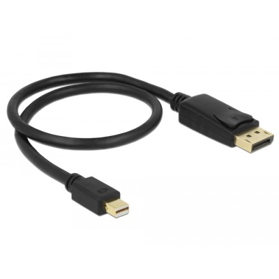 Delock Cable Mini DisplayPort 1.2 male > DisplayPort male 4K 60 Hz 0.5 m 2