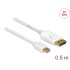 Delock Cable Mini DisplayPort 1.2 male > DisplayPort male 4K 60 Hz 0.5 m