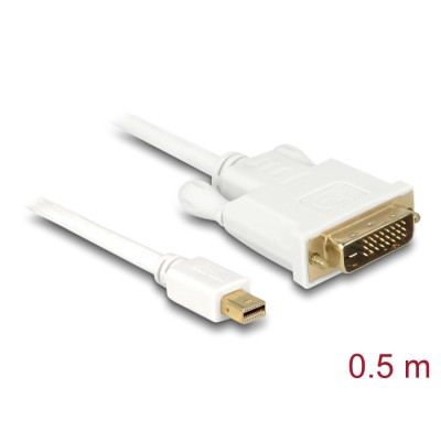 Delock Cable mini DisplayPort 1.1 male  DVI 24+1 male 0.5 m