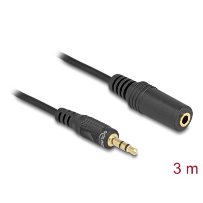 Delock Extension Cable Audio Stereo jack 3.5 mm male / female 3 m