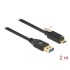 Delock SuperSpeed USB (USB 3.2 Gen 2) Cable Type-A male to USB Type-C™ male with screw on top 2 m
