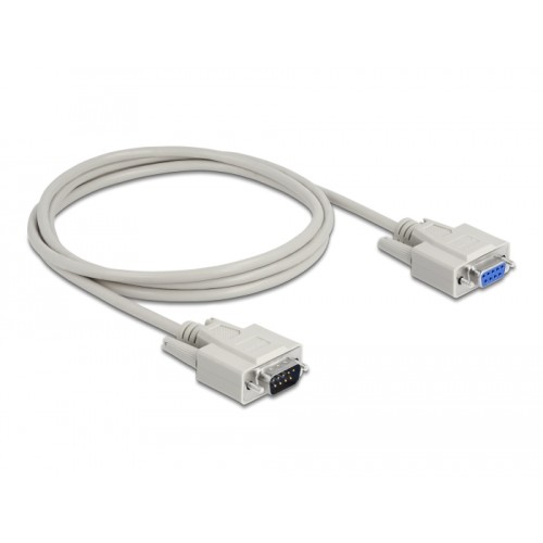 Delock Cable Serial RS-232 D-Sub9 male > RS-232 D-Sub9 female 2 m extension